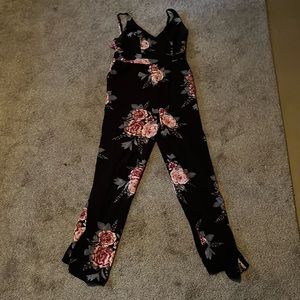 Pink Floral Jumpsuit Size Large